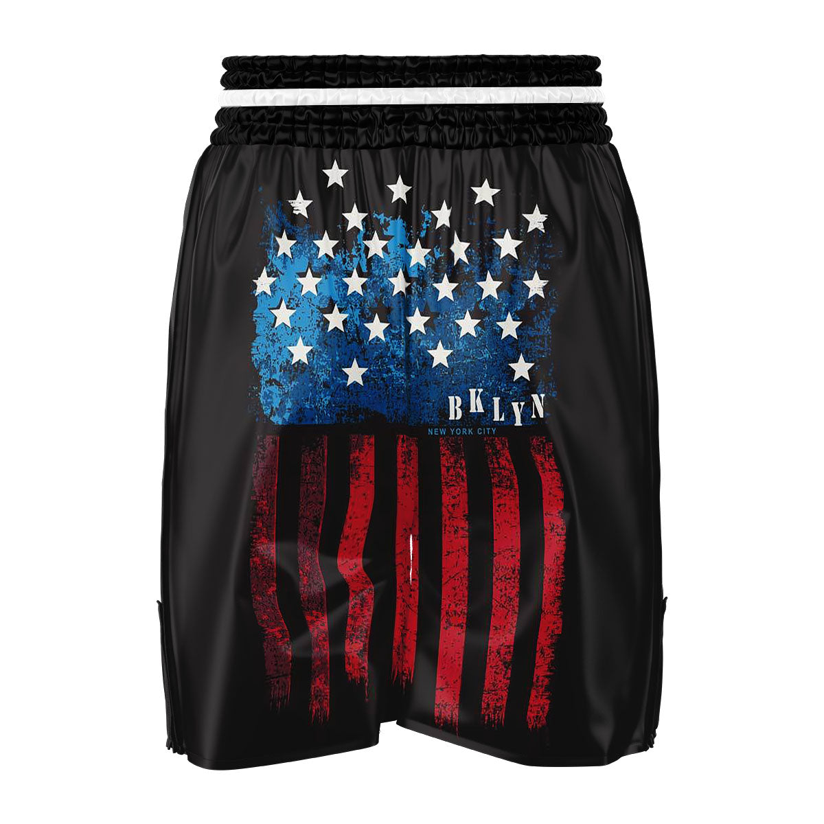 American Flag Vintage Print Boxing Shorts-grizzshop