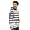 American Flag White And Black Print Men's Hoodie-grizzshop