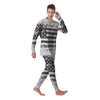 American Flag White And Black Print Men's Pajamas-grizzshop