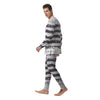 American Flag White And Black Print Men's Pajamas-grizzshop