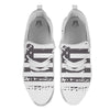 American Flag White And Black Print White Athletic Shoes-grizzshop