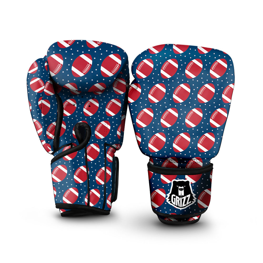 American Football Ball Print Pattern Boxing Gloves-grizzshop