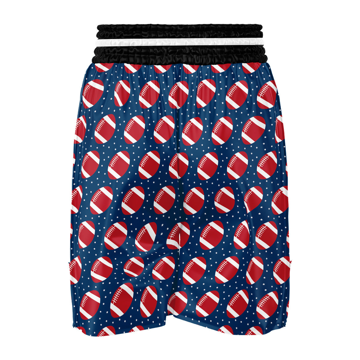 American Football Ball Print Pattern Boxing Shorts-grizzshop