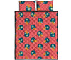 American Football Pattern Print Bed Set Quilt-grizzshop