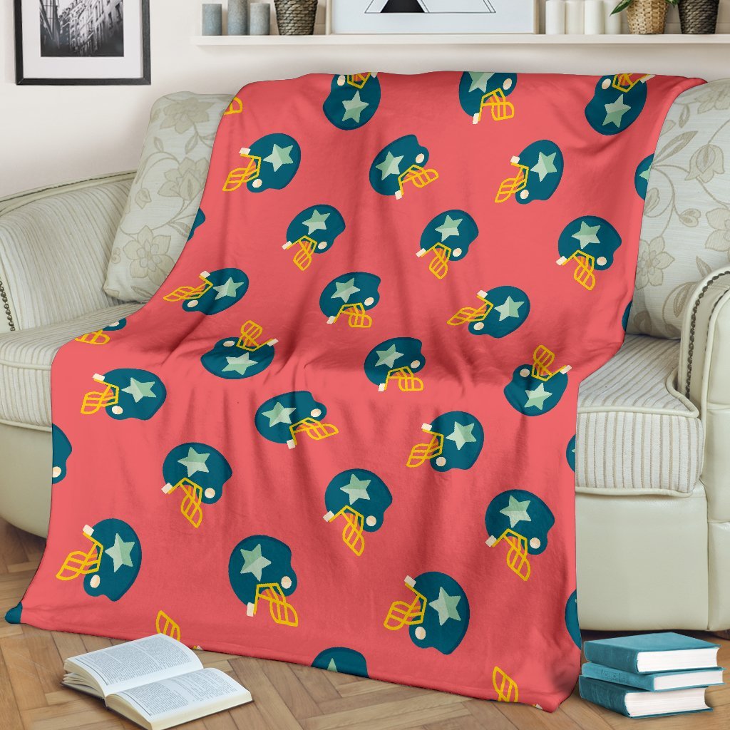 American Football Pattern Print Blanket-grizzshop