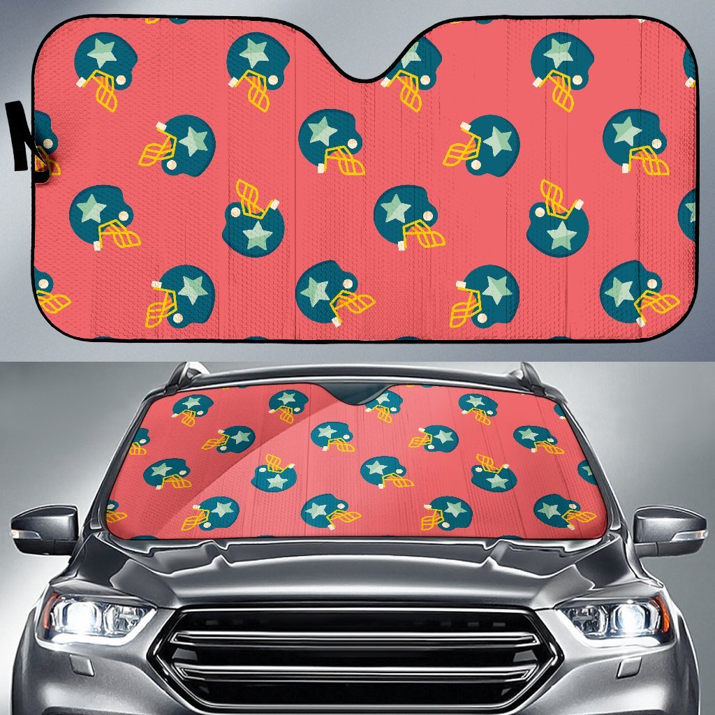 American Football Pattern Print Car Sun Shade-grizzshop