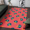 American Football Pattern Print Floor Mat-grizzshop