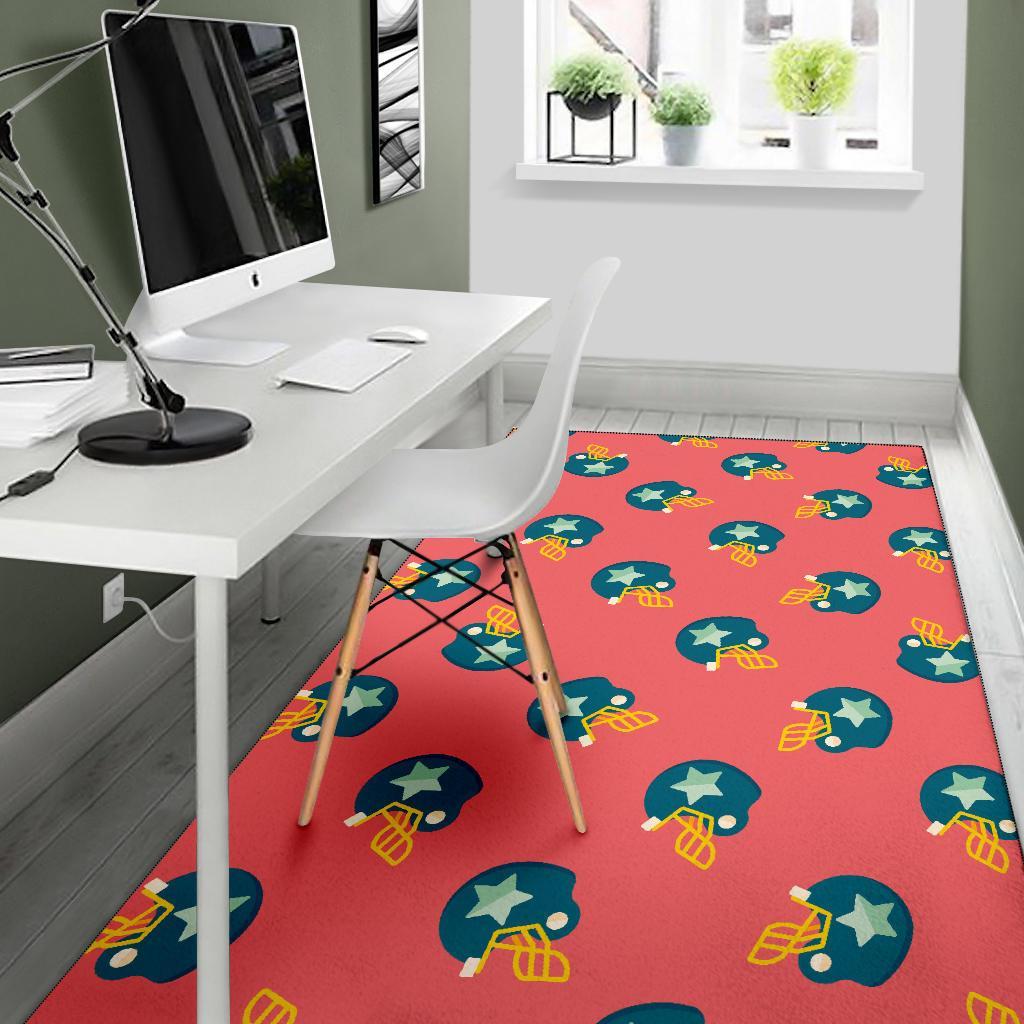 American Football Pattern Print Floor Mat-grizzshop