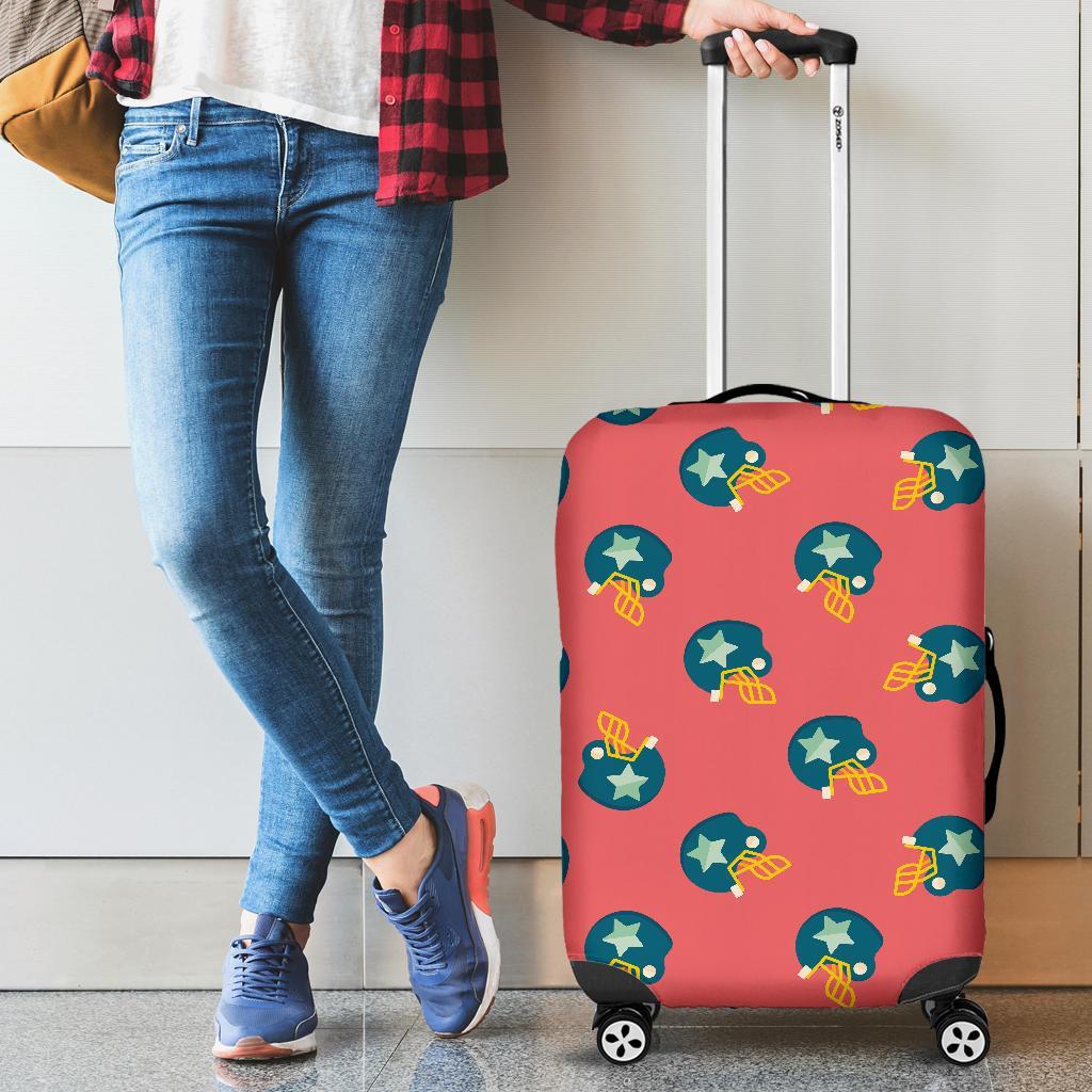 American Football Pattern Print Luggage Cover Protector-grizzshop