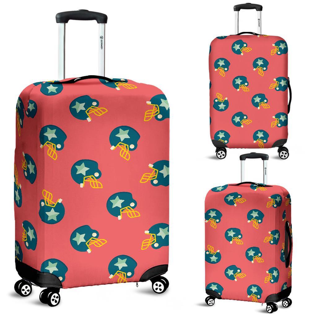 American Football Pattern Print Luggage Cover Protector-grizzshop