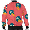 American Football Pattern Print Men's Bomber Jacket-grizzshop