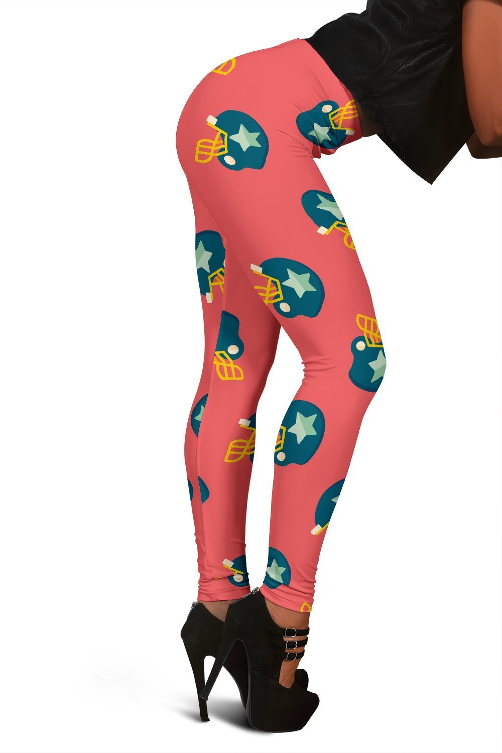 American Football Pattern Print Women Leggings-grizzshop