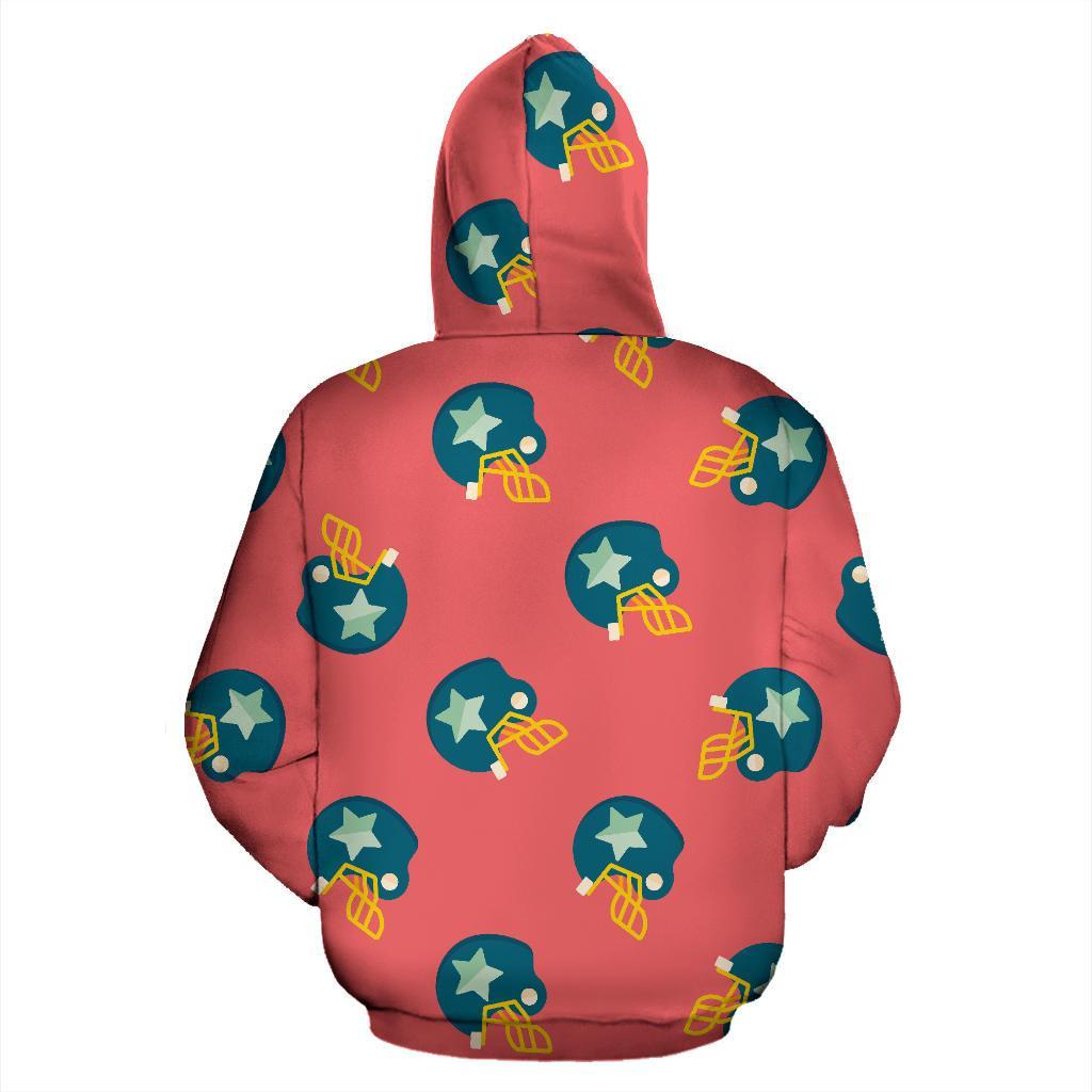 American Football Pattern Print Women Men Pullover Hoodie-grizzshop