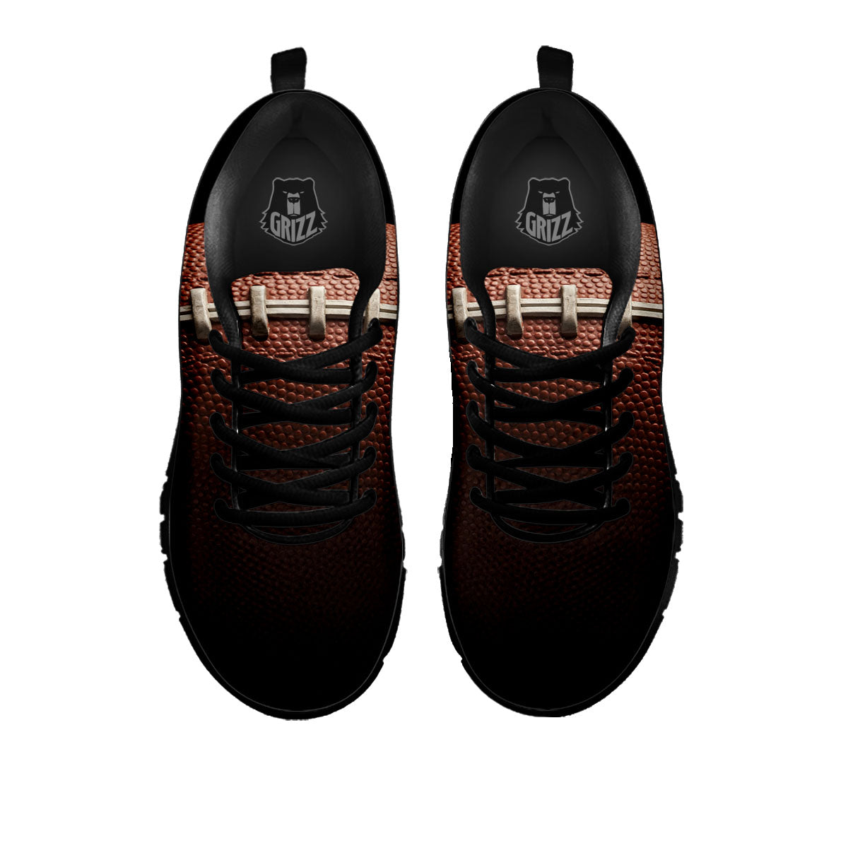 American Football Print Ball Black Sneaker-grizzshop