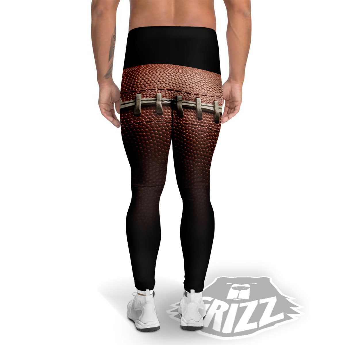 American Football Print Ball Men's Leggings-grizzshop