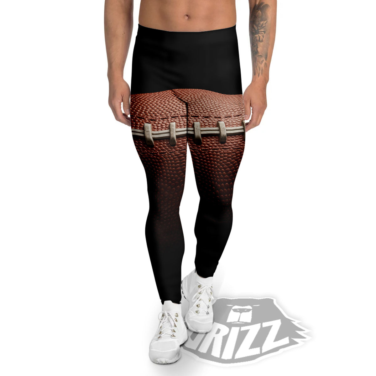 American Football Print Ball Men's Leggings-grizzshop