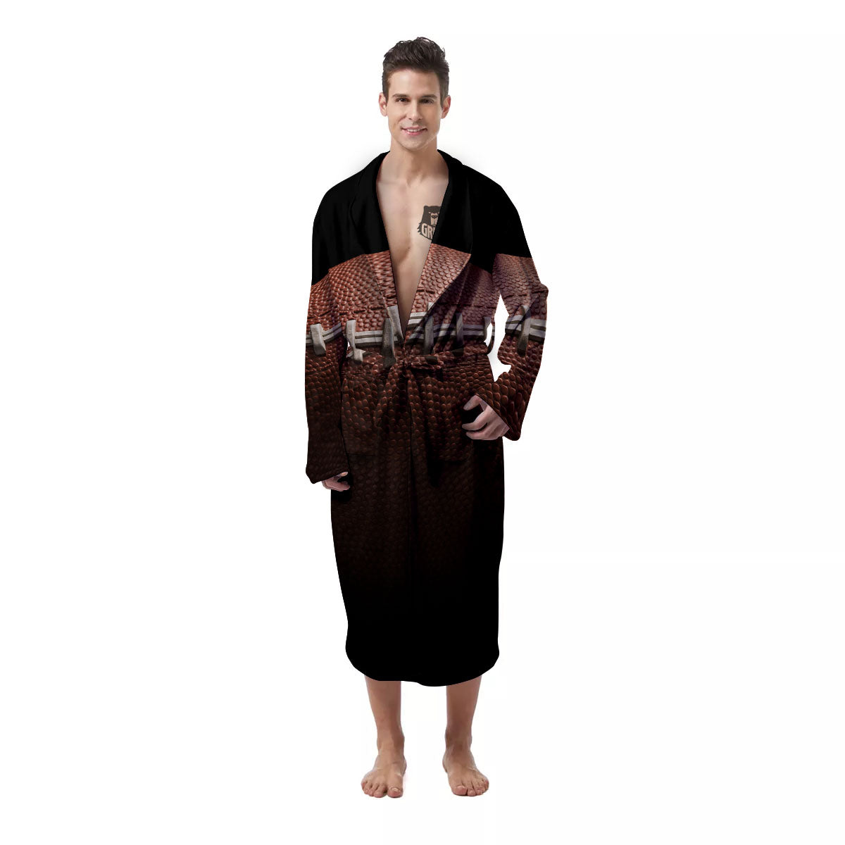 American Football Print Ball Men's Robe-grizzshop