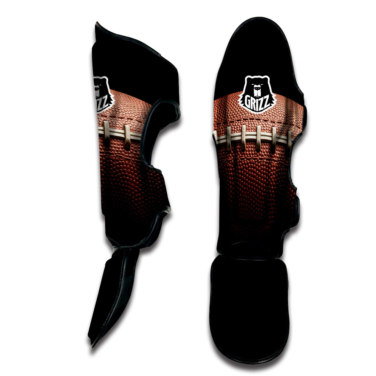 American Football Print Ball Muay Thai Shin Guards-grizzshop