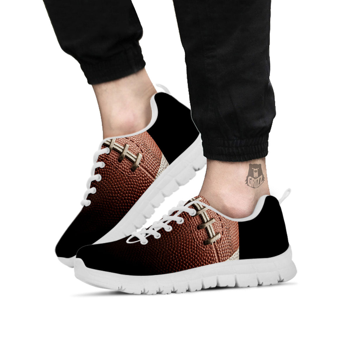 American Football Print Ball White Sneaker-grizzshop
