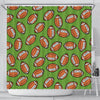 American Football Print Pattern Bathroom Shower Curtain-grizzshop