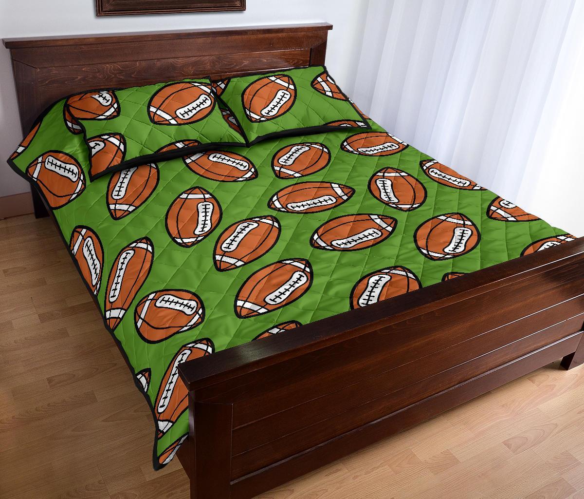 American Football Print Pattern Bed Set Quilt-grizzshop