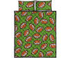 American Football Print Pattern Bed Set Quilt-grizzshop