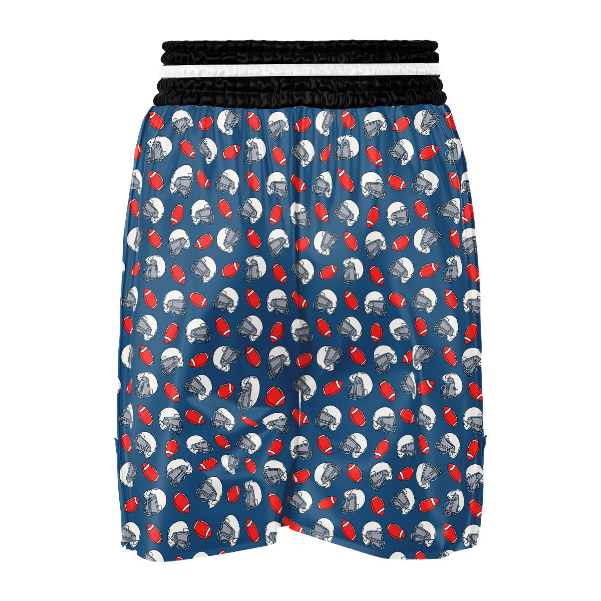 American Football Print Pattern Boxing Shorts-grizzshop