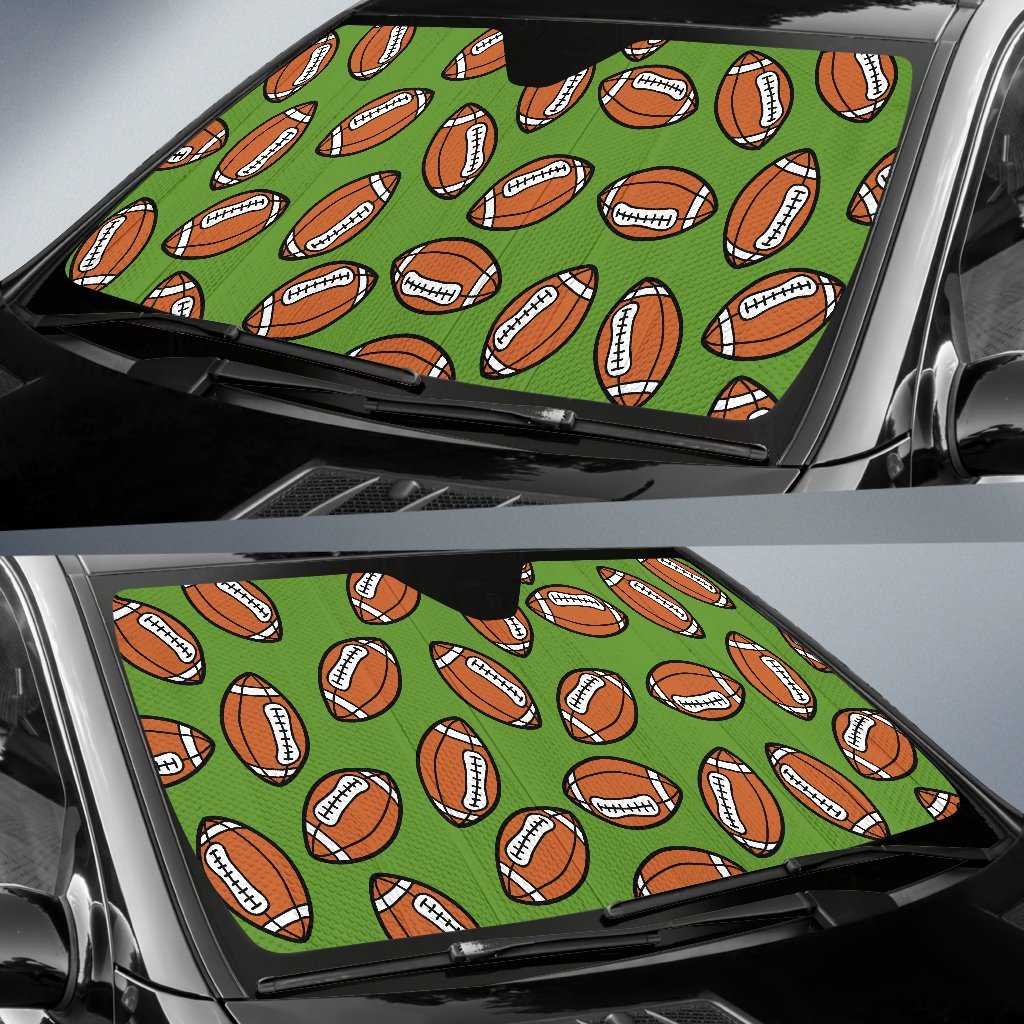 American Football Print Pattern Car Sun Shade-grizzshop