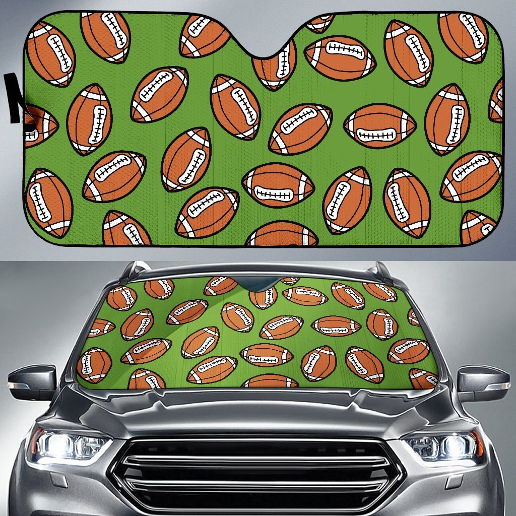 American Football Print Pattern Car Sun Shade-grizzshop