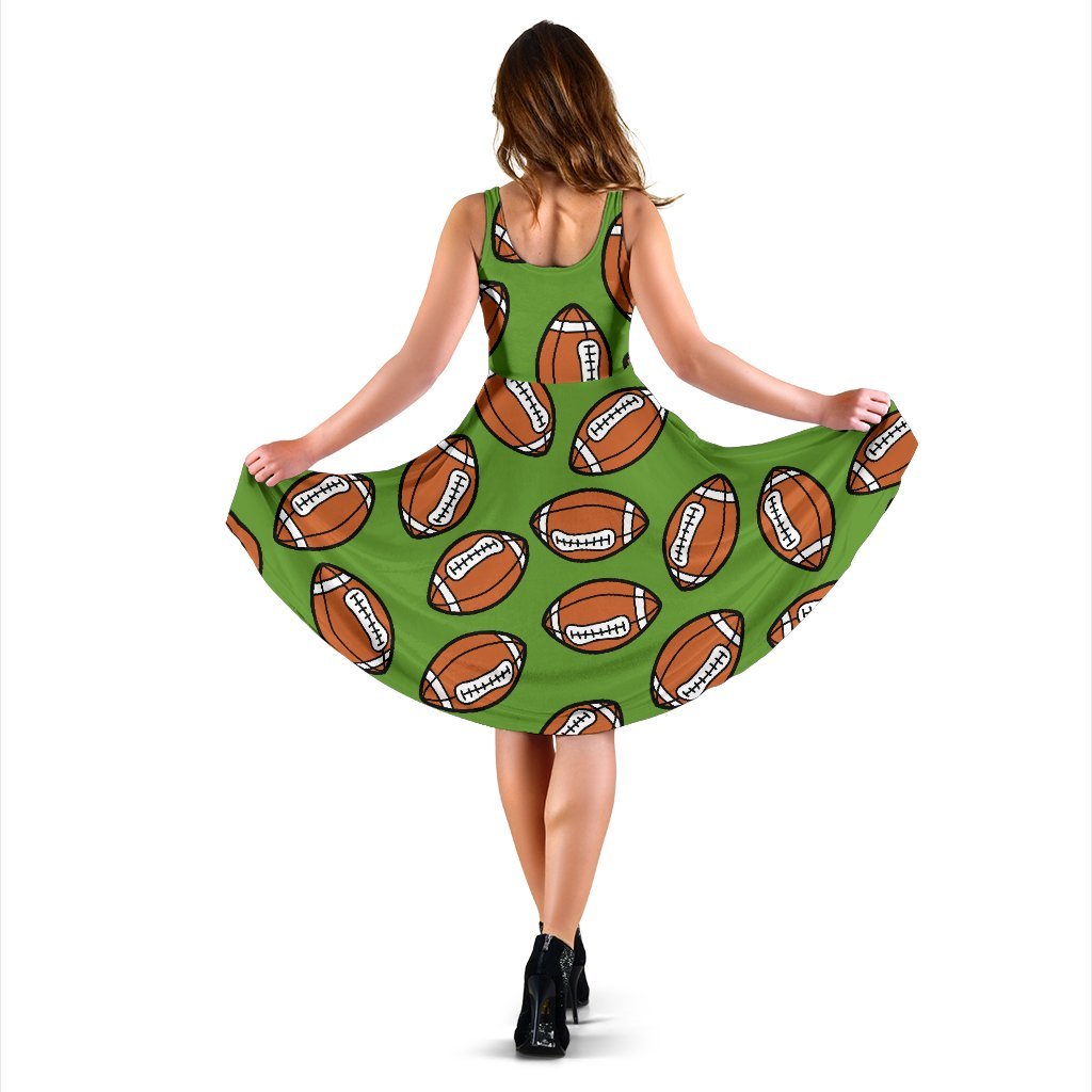 American Football Print Pattern Dress-grizzshop
