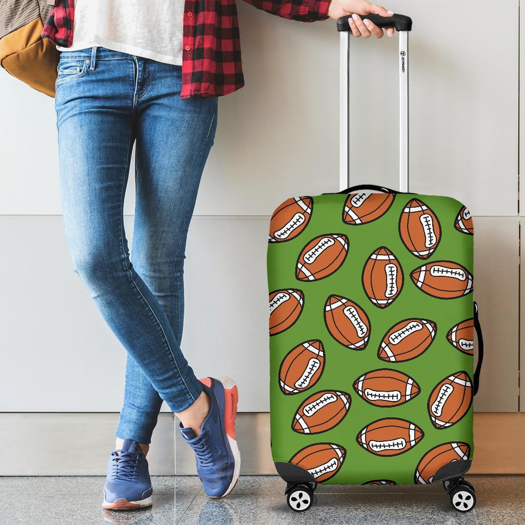 American Football Print Pattern Luggage Cover Protector-grizzshop
