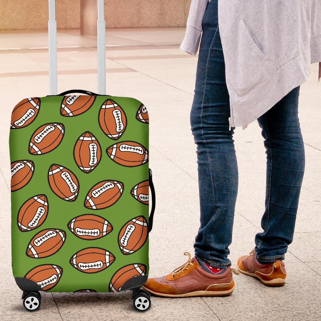 American Football Print Pattern Luggage Cover Protector-grizzshop