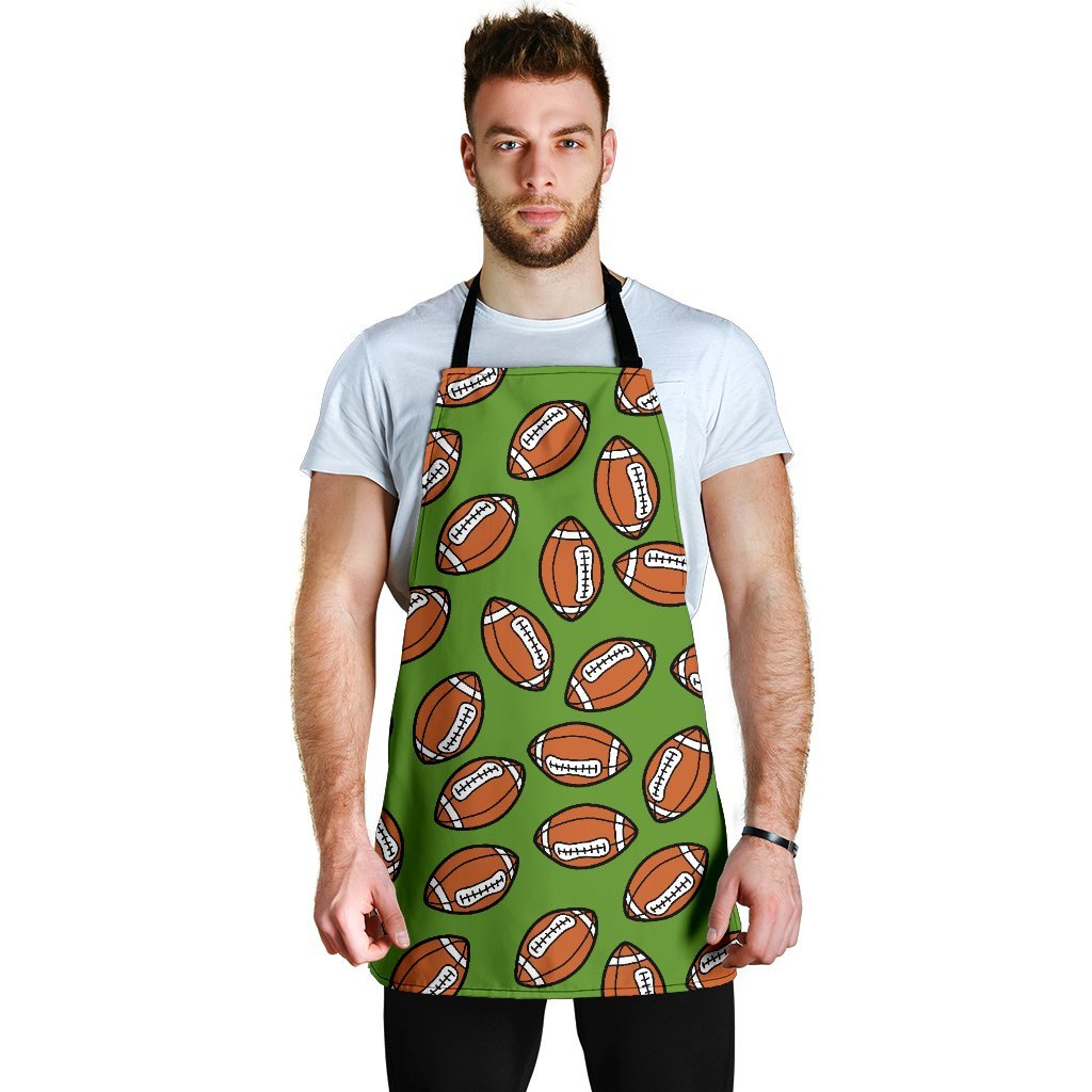 American Football Print Pattern Men's Apron-grizzshop