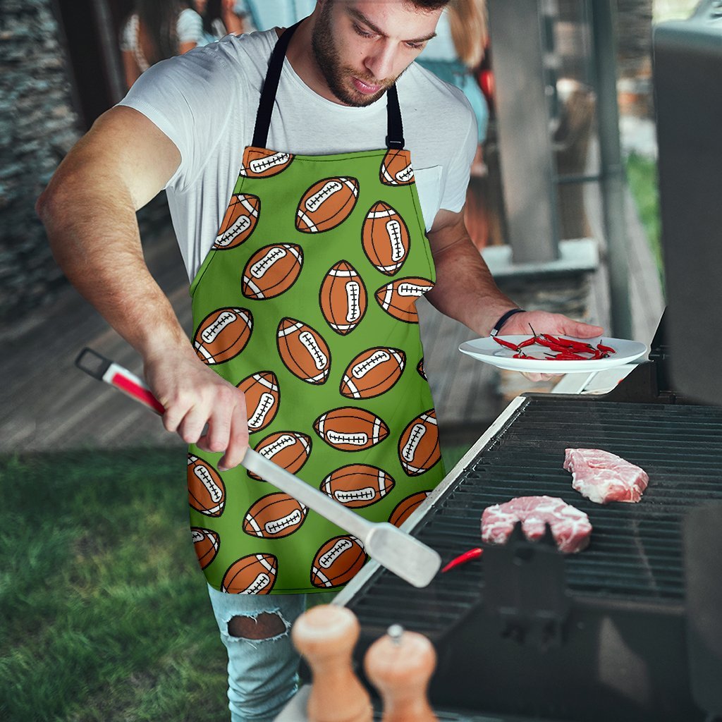 American Football Print Pattern Men's Apron-grizzshop