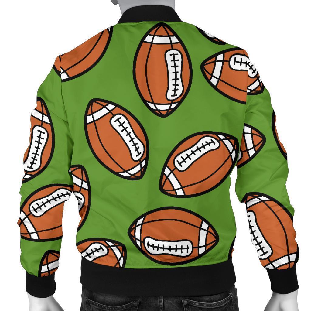 American Football Print Pattern Men's Bomber Jacket-grizzshop