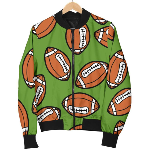 American Football Pattern Print Men's Bomber Jacket