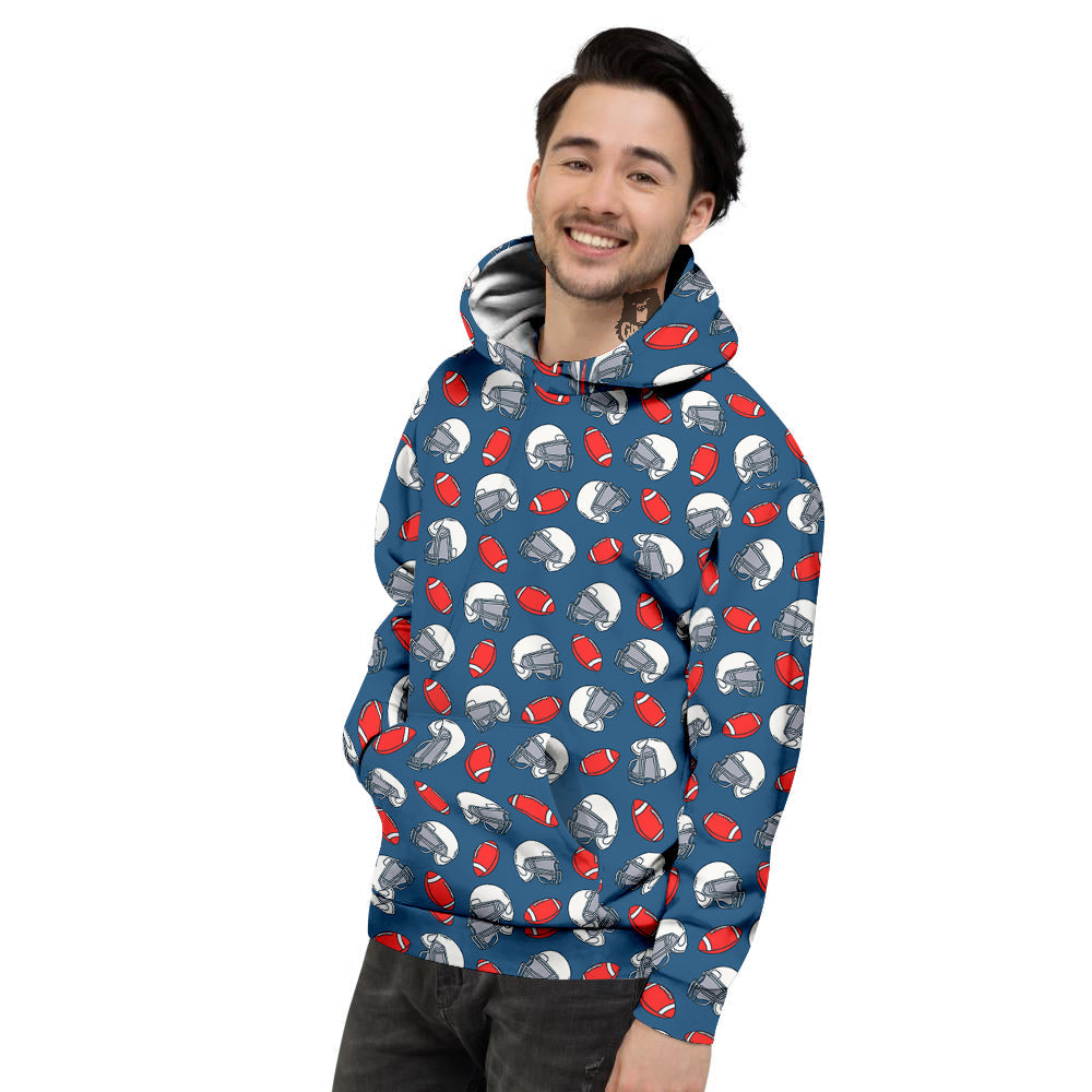 American Football Print Pattern Men's Hoodie-grizzshop