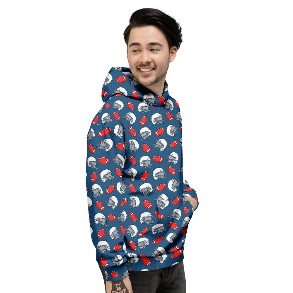 American Football Print Pattern Men's Hoodie-grizzshop