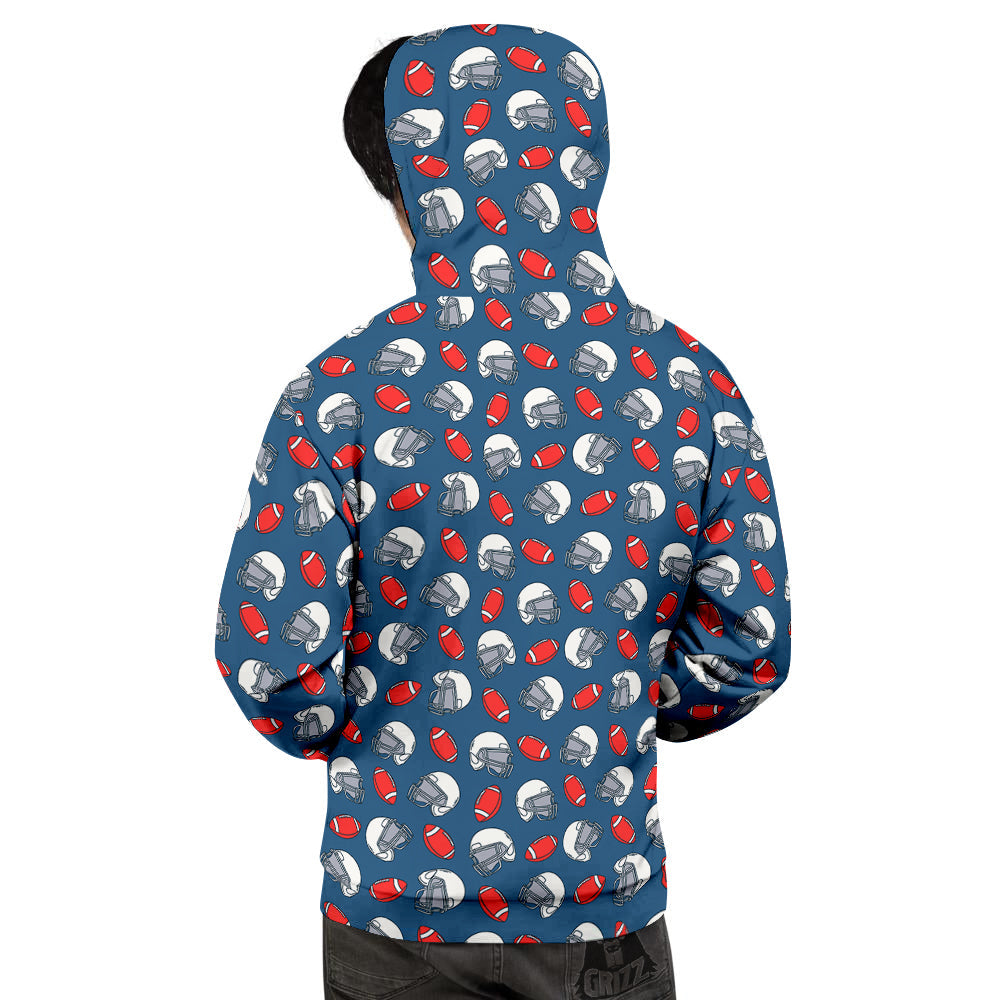 American Football Print Pattern Men's Hoodie-grizzshop