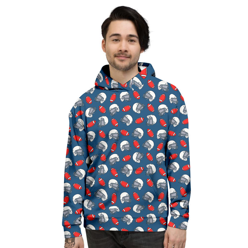 American Football Print Pattern Men's Hoodie-grizzshop