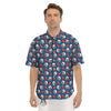 American Football Print Pattern Men's Short Sleeve Shirts-grizzshop