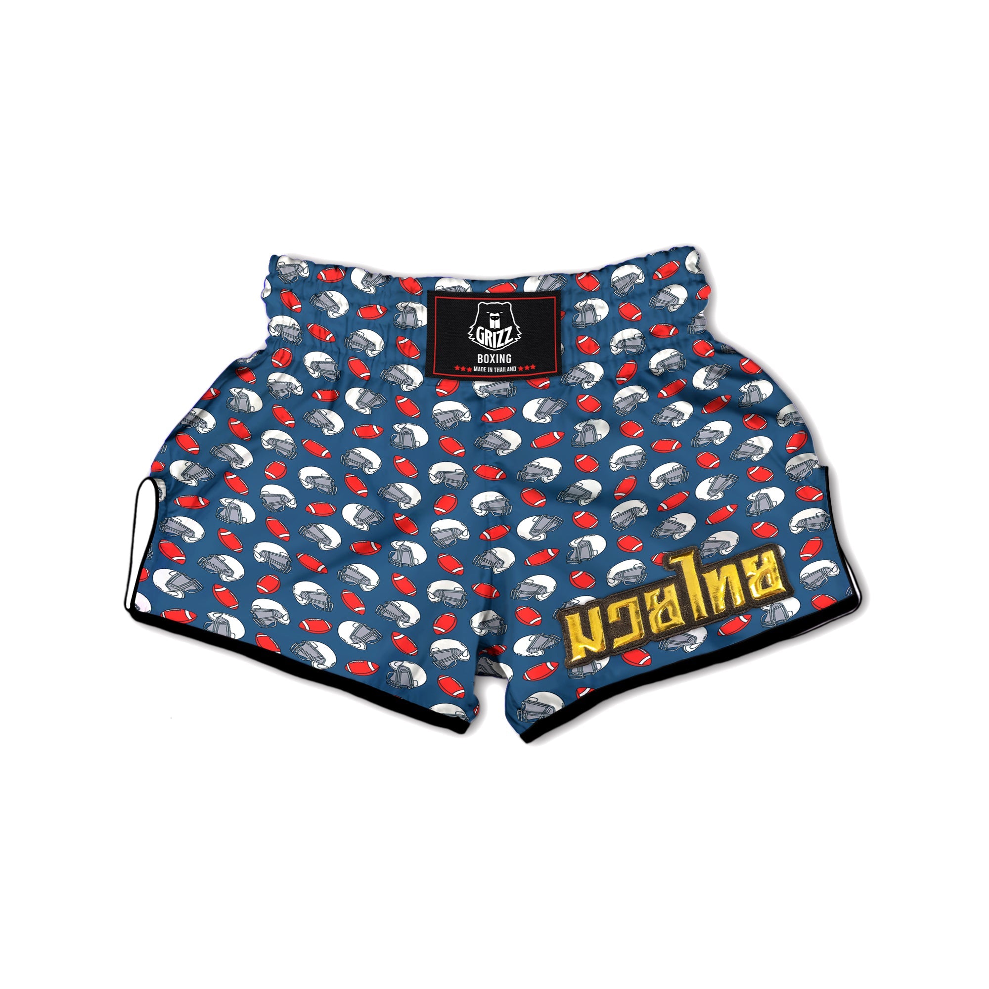 American Football Print Pattern Muay Thai Boxing Shorts-grizzshop