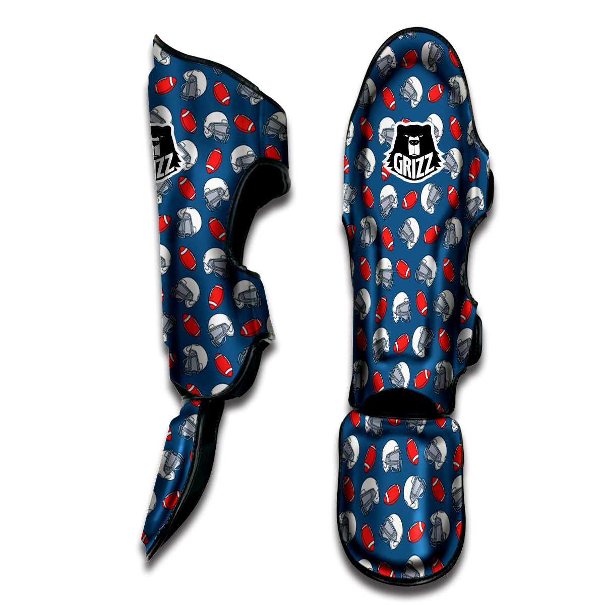 American Football Print Pattern Muay Thai Shin Guards-grizzshop