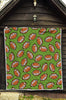 American Football Print Pattern Quilt-grizzshop