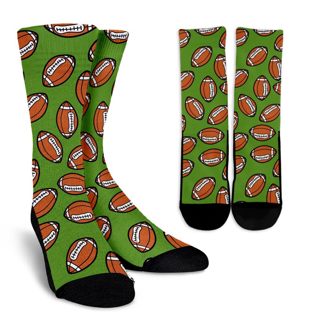 American Football Print Pattern Unisex Crew Socks-grizzshop