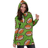 American Football Print Pattern Women Hoodie Dress-grizzshop