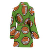 American Football Print Pattern Women Long Robe-grizzshop