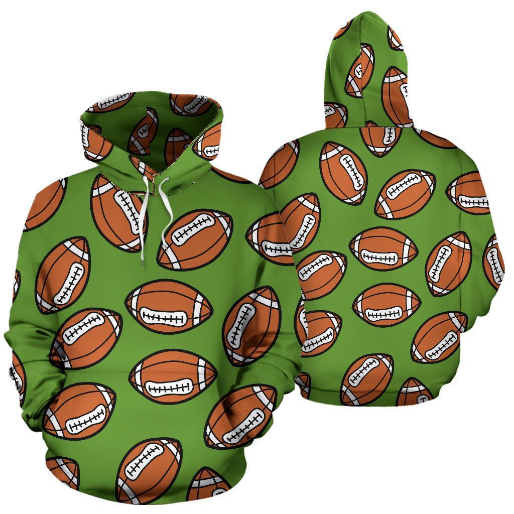 American Football Print Pattern Women Men Pullover Hoodie-grizzshop