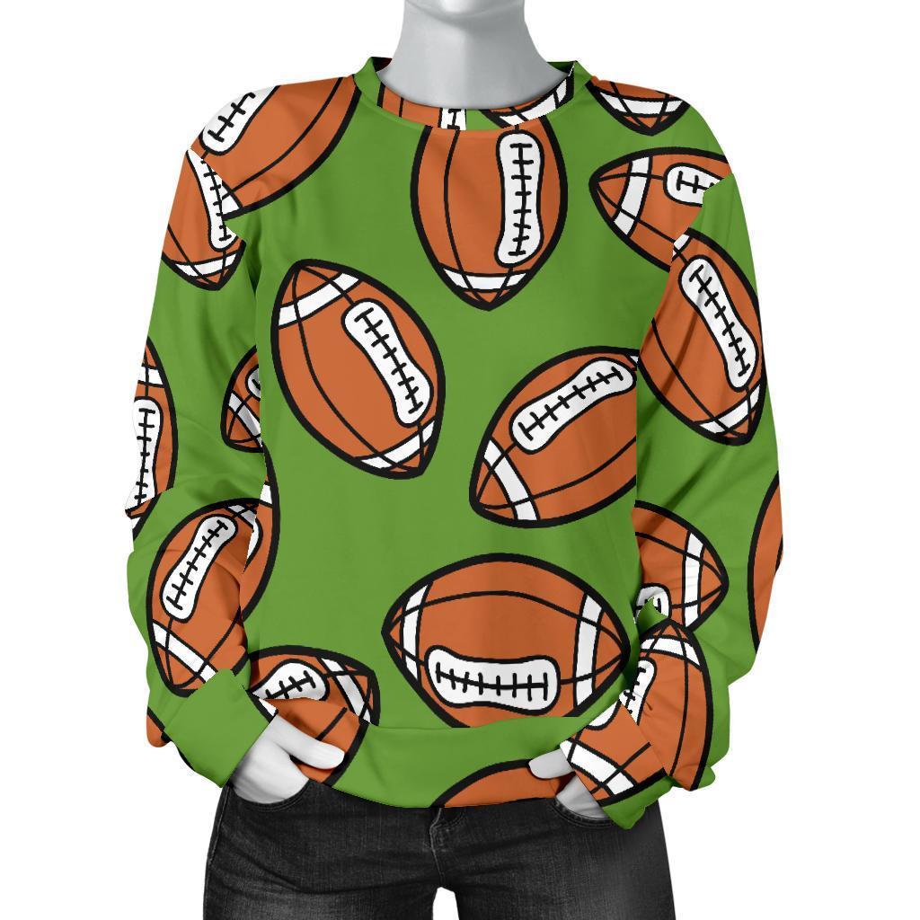 American Football Print Pattern Women's Sweatshirt-grizzshop