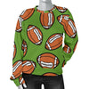 American Football Print Pattern Women's Sweatshirt-grizzshop